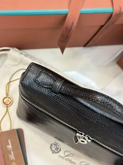 Replica Loro Piana Extra Pocket L19 Lizard Leather Bag #3061 - Image 7