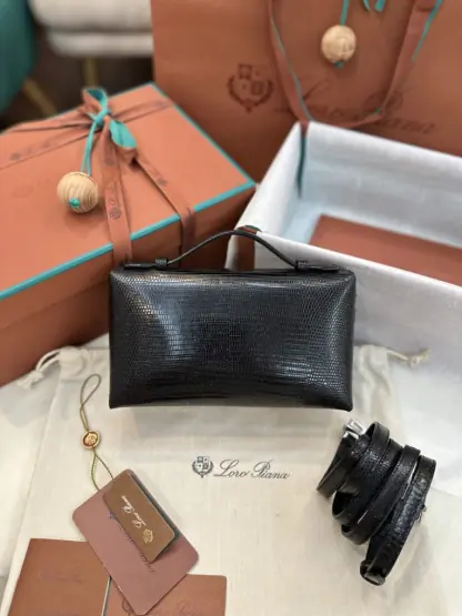 Replica Loro Piana Extra Pocket L19 Lizard Leather Bag #3061 - Image 3