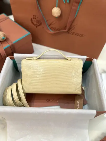 Replica Loro Piana Extra Pocket L19 Lizard Leather Bag #3062 - Image 9