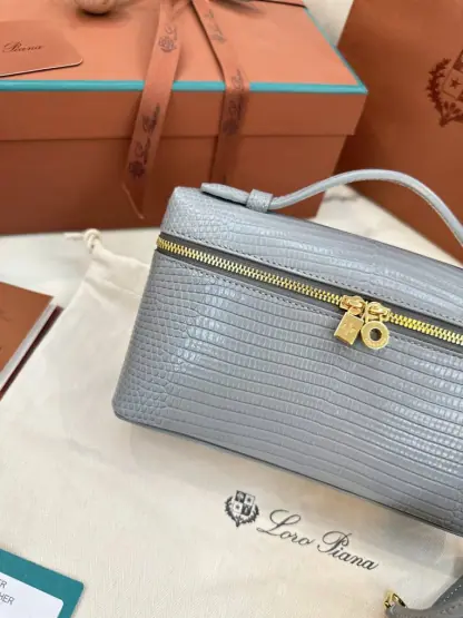 Replica Loro Piana Extra Pocket L19 Lizard Leather Bag #3063 - Image 7
