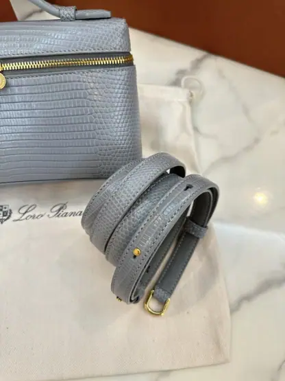 Replica Loro Piana Extra Pocket L19 Lizard Leather Bag #3063 - Image 6