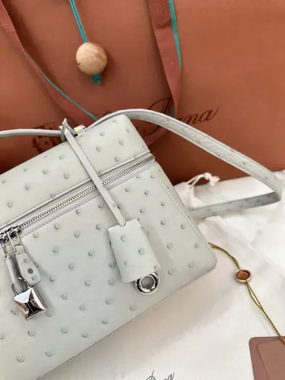Replica Loro Piana Extra Bag L27 Ostrich Leather #3081 - Image 5