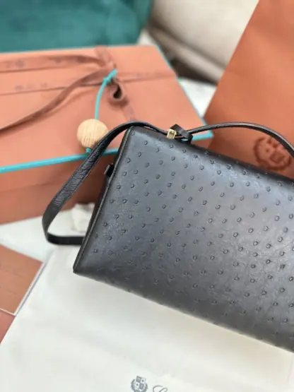 Replica Loro Piana Extra Bag L27 Ostrich Leather #3080 - Image 2