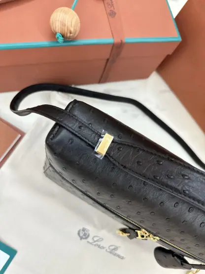 Replica Loro Piana Extra Bag L27 Ostrich Leather #3080 - Image 8