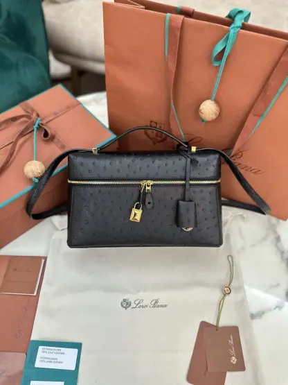 Replica Loro Piana Extra Bag L27 Ostrich Leather #3080