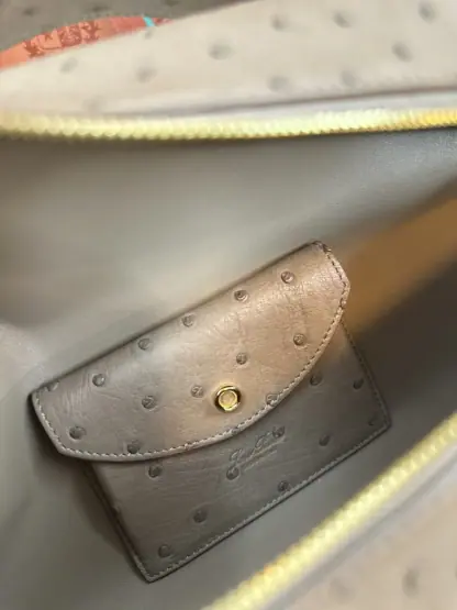 Replica Loro Piana Extra Bag L27 Ostrich Leather #3079 - Image 4