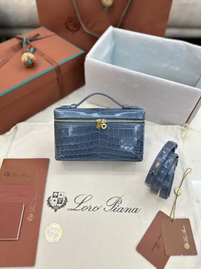 Replica Loro Piana Extra Pocket L19 Alligator Leather Bag #3054