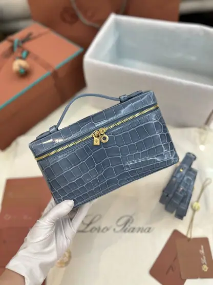 Replica Loro Piana Extra Pocket L19 Alligator Leather Bag #3054 - Image 2