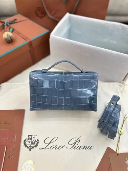 Replica Loro Piana Extra Pocket L19 Alligator Leather Bag #3054 - Image 3
