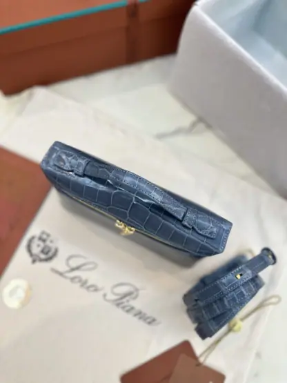 Replica Loro Piana Extra Pocket L19 Alligator Leather Bag #3054 - Image 9