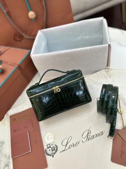 Replica Loro Piana Extra Pocket L19 Alligator Leather Bag #3057 - Image 8