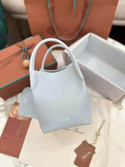 Replica Loro Piana Small Bale bag Calfskin #3036 - Image 9