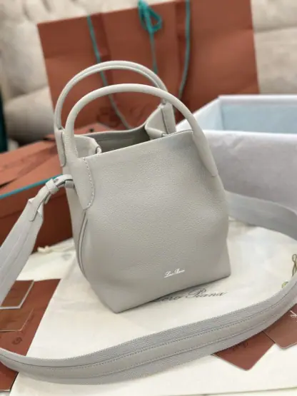 Replica Loro Piana Small Bale bag Calfskin #3037 - Image 9