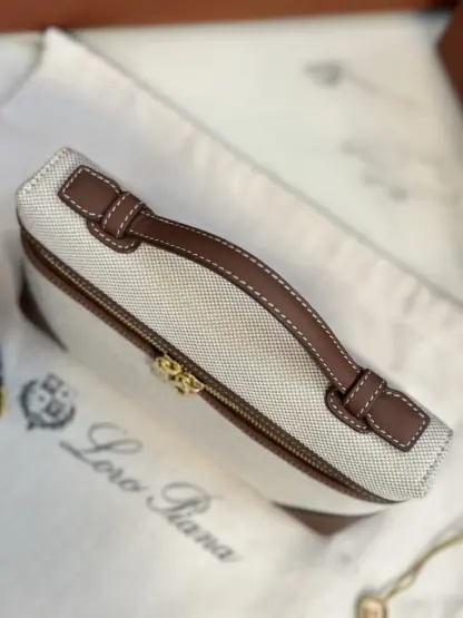 Replica Loro Piana Extra Poket L19 Cotton & Leather Bags #3002 - Image 8