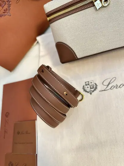 Replica Loro Piana Extra Poket L19 Cotton & Leather Bags #3002 - Image 2