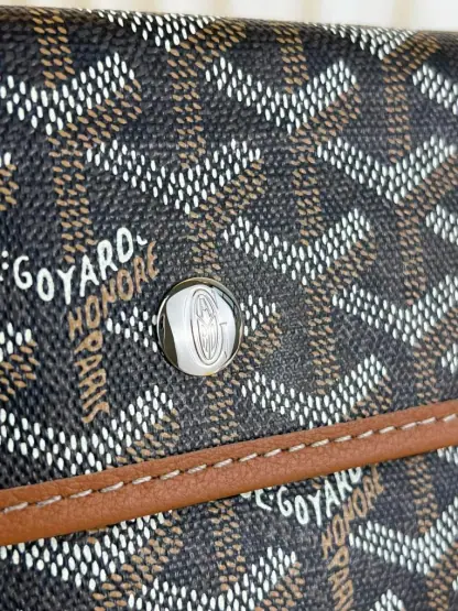 Replica Goyard Saint Louis PM Bag Tote Bags Black & Tan #3359 - Image 5