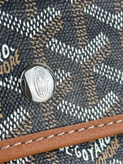 Replica Goyard Saint Louis PM Bag Tote Bags Black & Tan #3359 - Image 7