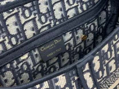 Replica Saddle Bag Blue Dior Oblique Embroidery #3257 - Image 11