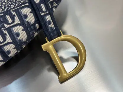 Replica Saddle Bag Blue Dior Oblique Embroidery #3257 - Image 7
