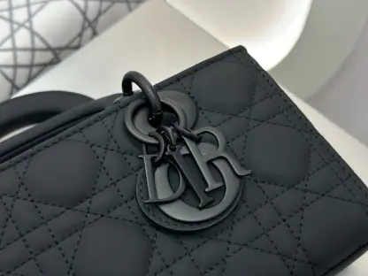 Replica Dior Small Lady D-Joy Bag Ultramatte Black Cannage Calfskin #3286 - Image 2