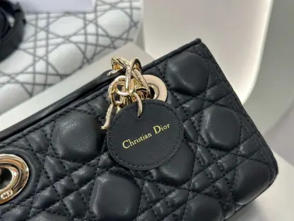 Replica Dior Small Lady D-Joy Bag Black Cannage Lambskin #3283 - Image 8