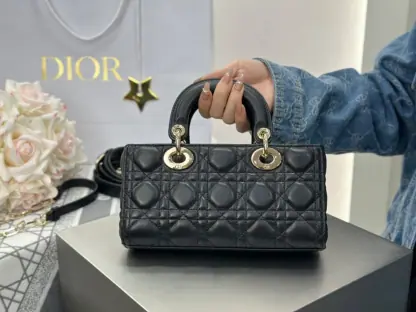 Replica Dior Small Lady D-Joy Bag Black Cannage Lambskin #3283 - Image 15