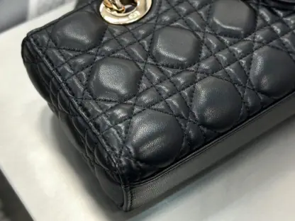 Replica Dior Small Lady D-Joy Bag Black Cannage Lambskin #3283 - Image 7