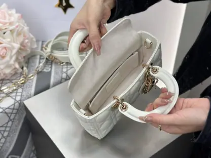 Replica Dior Small Lady D-Joy Bag Latte Cannage Lambskin #3284 - Image 10
