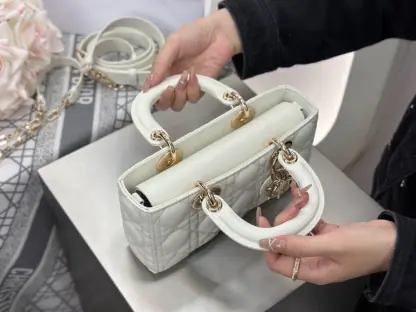 Replica Dior Small Lady D-Joy Bag Latte Cannage Lambskin #3284 - Image 12