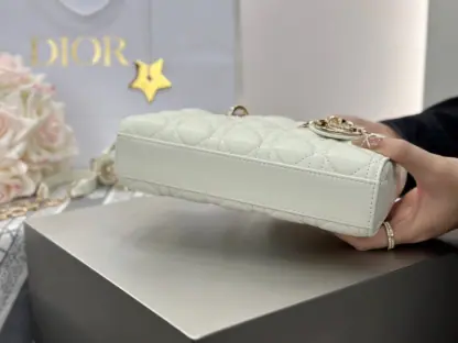 Replica Dior Small Lady D-Joy Bag Latte Cannage Lambskin #3284 - Image 11