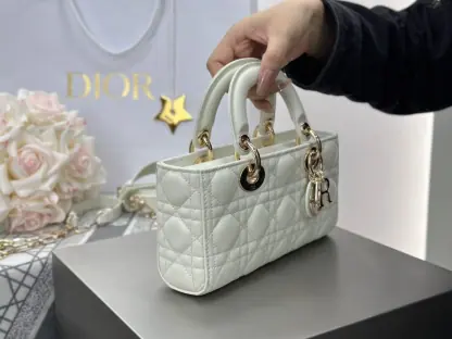 Replica Dior Small Lady D-Joy Bag Latte Cannage Lambskin #3284 - Image 13
