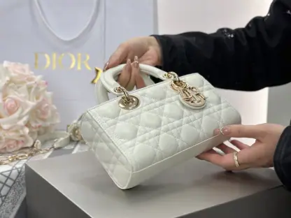 Replica Dior Small Lady D-Joy Bag Latte Cannage Lambskin #3284 - Image 15