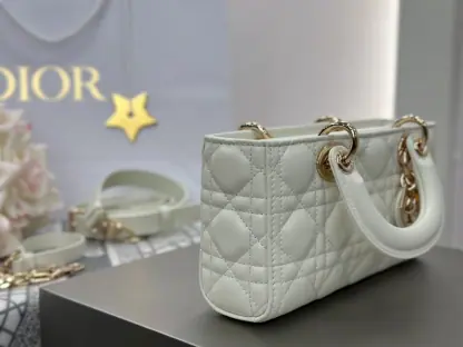 Replica Dior Small Lady D-Joy Bag Latte Cannage Lambskin #3284 - Image 2