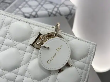 Replica Dior Small Lady D-Joy Bag Latte Cannage Lambskin #3284 - Image 3