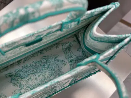 Replica Medium Dioriviera Dior Book Tote Aquamarina Toile de Jouy Embroidery #3270 - Image 2