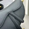 Replica Mini Saddle Bag with Strap Black Grained Calfskin #3259 - Image 4