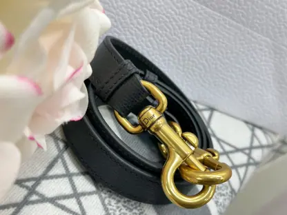 Replica Mini Saddle Bag with Strap Black Grained Calfskin #3259 - Image 2