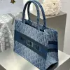 Replica Dior Medium Dior Book Tote Blue Denim Dior Oblique Jacquard #3263 - Image 8