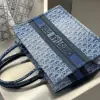 Replica Dior Medium Dior Book Tote Blue Denim Dior Oblique Jacquard #3263 - Image 9