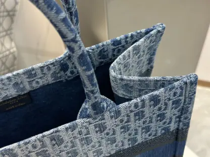 Replica Dior Medium Dior Book Tote Blue Denim Dior Oblique Jacquard #3263 - Image 6