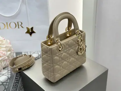 Replica Dior Small Lady Dior My ABCDior Bag Powder Beige Cannage Lambskin #3290 - Image 10