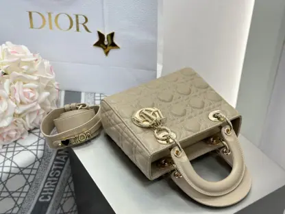 Replica Dior Small Lady Dior My ABCDior Bag Powder Beige Cannage Lambskin #3290 - Image 12