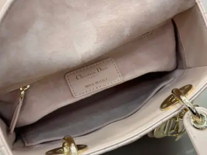 Replica Dior Small Lady Dior My ABCDior Bag Powder Pink Cannage Lambskin #3289 - Image 5