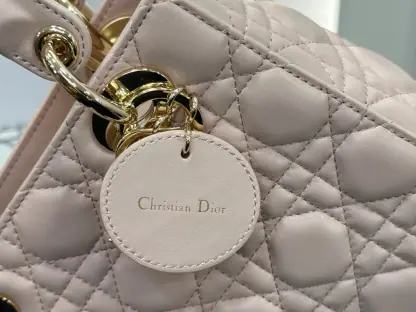 Replica Dior Small Lady Dior My ABCDior Bag Powder Pink Cannage Lambskin #3289 - Image 7
