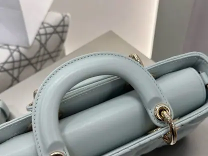 Replica Dior Small Lady D-Joy Bag Pale Blue Cannage Lambskin #3285 - Image 4