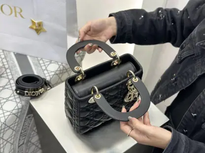 Replica Dior Small Lady Dior My ABCDior Bag Black Cannage Lambskin #3287 - Image 10