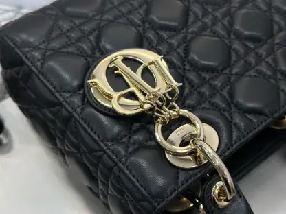 Replica Dior Small Lady Dior My ABCDior Bag Black Cannage Lambskin #3287 - Image 3