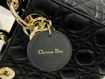 Replica Dior Small Lady Dior My ABCDior Bag Black Cannage Lambskin #3287 - Image 4