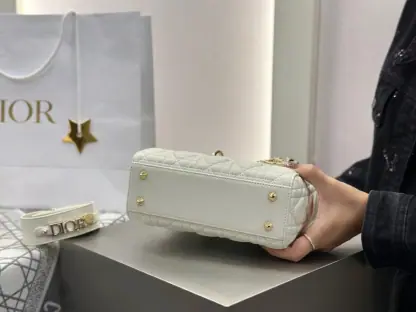 Replica Dior Small Lady Dior My ABCDior Bag Latte Cannage Lambskin #3288 - Image 11