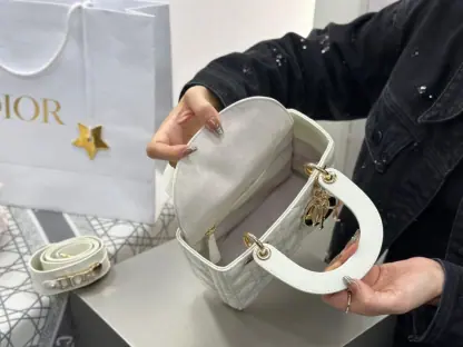 Replica Dior Small Lady Dior My ABCDior Bag Latte Cannage Lambskin #3288 - Image 10